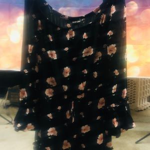 Black and Flowered Dress